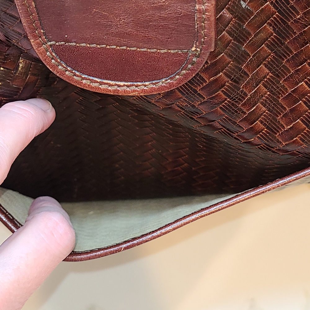 Brahmin Vintage Dark Brown Leather Tote - Picture 6 of 13